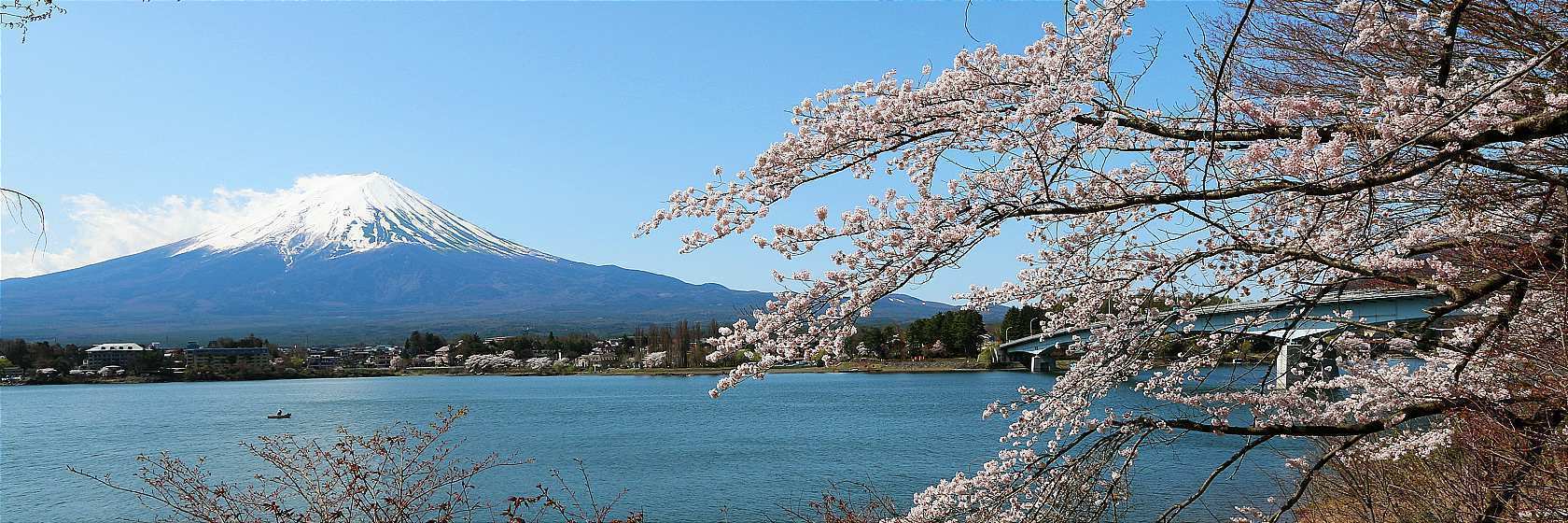 Fuji Five Lakes in yamanashi, Japan - A scenic resort area at Mt. Fuji's northern base featuring five picturesque lakes offering spectacular mountain views, outdoor activities, and natural beauty throughout the seasons.