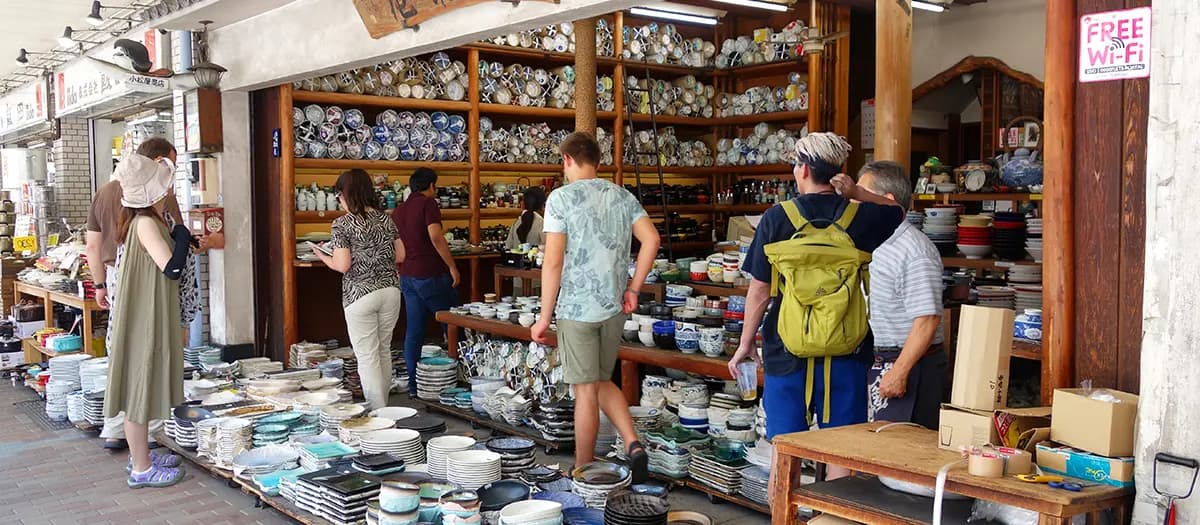 Kappabashi Kitchen Street in tokyo, Japan - Tokyo's professional kitchenware district featuring over 170 shops selling everything from commercial cooking equipment and chef knives to the famous plastic food samples displayed in restaurant windows