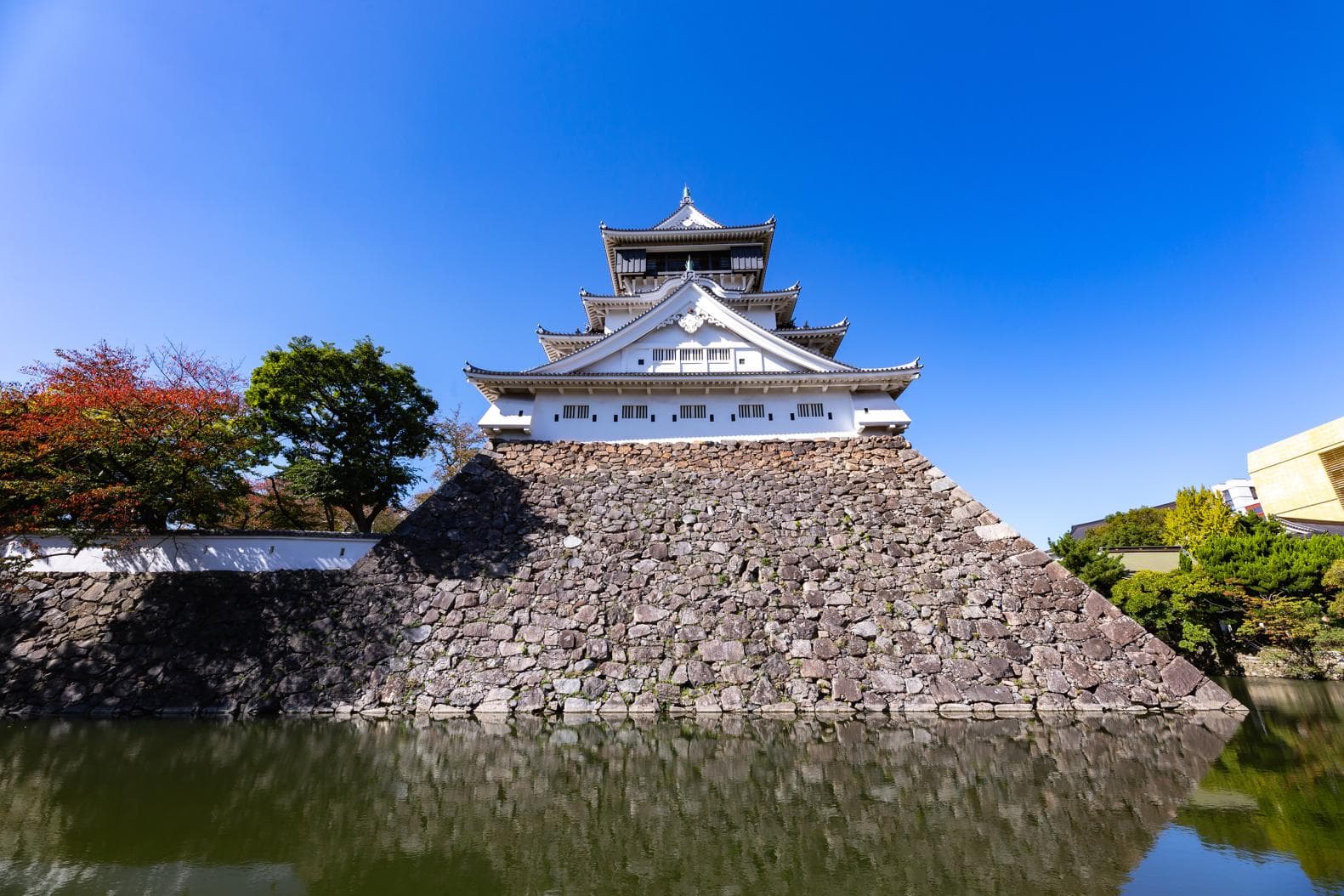 Kokura Castle in fukuoka, Japan - A reconstructed castle featuring unique architectural details and a museum showcasing the history of Kitakyushu, set in scenic parklands in the heart of the city.