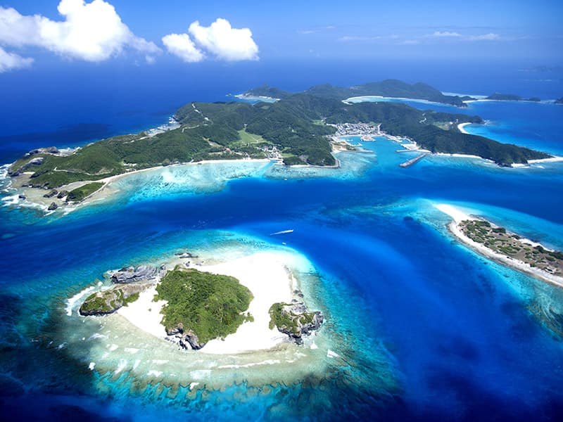 Zamami Island (Kerama Islands) in okinawa, Japan - Pristine tropical island paradise in the Kerama Islands National Park, renowned for world-class snorkeling, sea turtle encounters, and translucent 'Kerama Blue' waters.