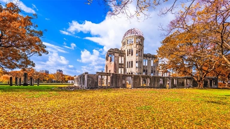 Hiroshima Peace Memorial (Atomic Bomb Dome) in hiroshima, Japan - The UNESCO World Heritage Atomic Bomb Dome stands as a powerful symbol of the devastation of nuclear weapons and humanity's hope for lasting peace.