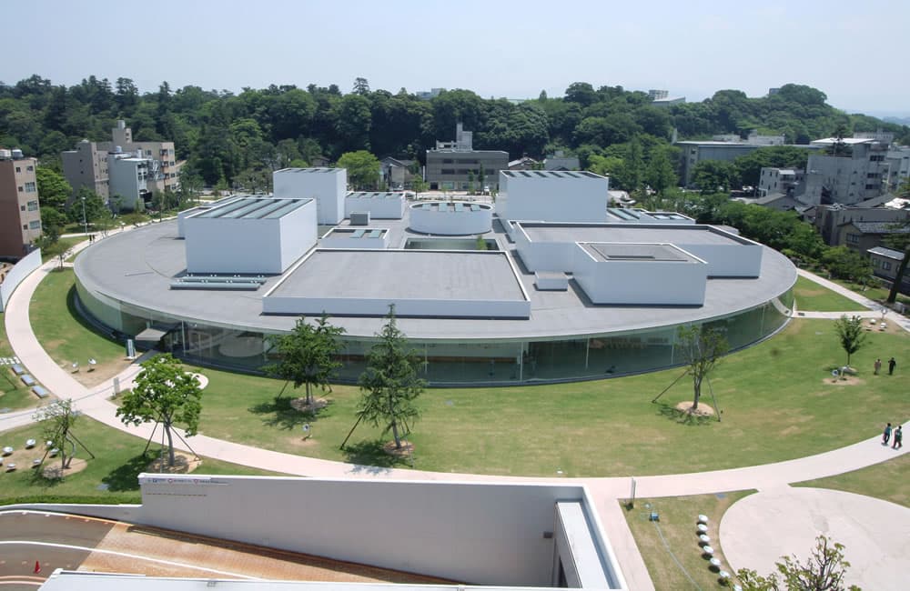 21st Century Museum of Contemporary Art, Kanazawa in ishikawa, Japan - Innovative contemporary art museum featuring interactive installations, including the famous swimming pool artwork by Leandro Erlich.