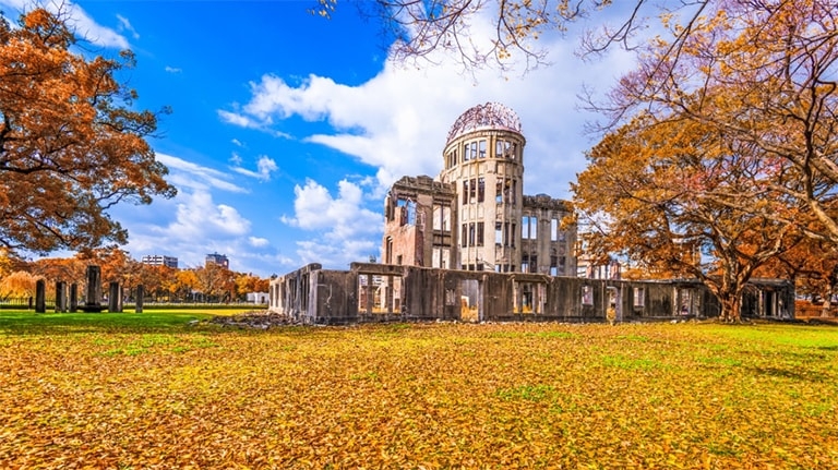 Hiroshima Peace Memorial (Atomic Bomb Dome) in hiroshima, Japan - The UNESCO World Heritage Atomic Bomb Dome stands as a powerful symbol of the devastation of nuclear weapons and humanity's hope for lasting peace.