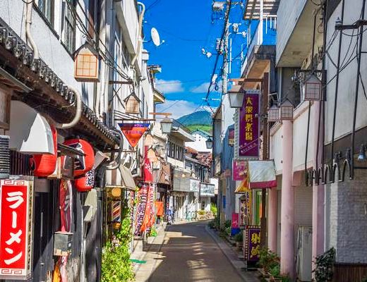 Misasa Onsen in tottori, Japan - A historic hot spring town along the Mitoku River in Tottori Prefecture, famous for radium-rich therapeutic waters, free public foot baths, and traditional ryokan inns dating back 850 years.